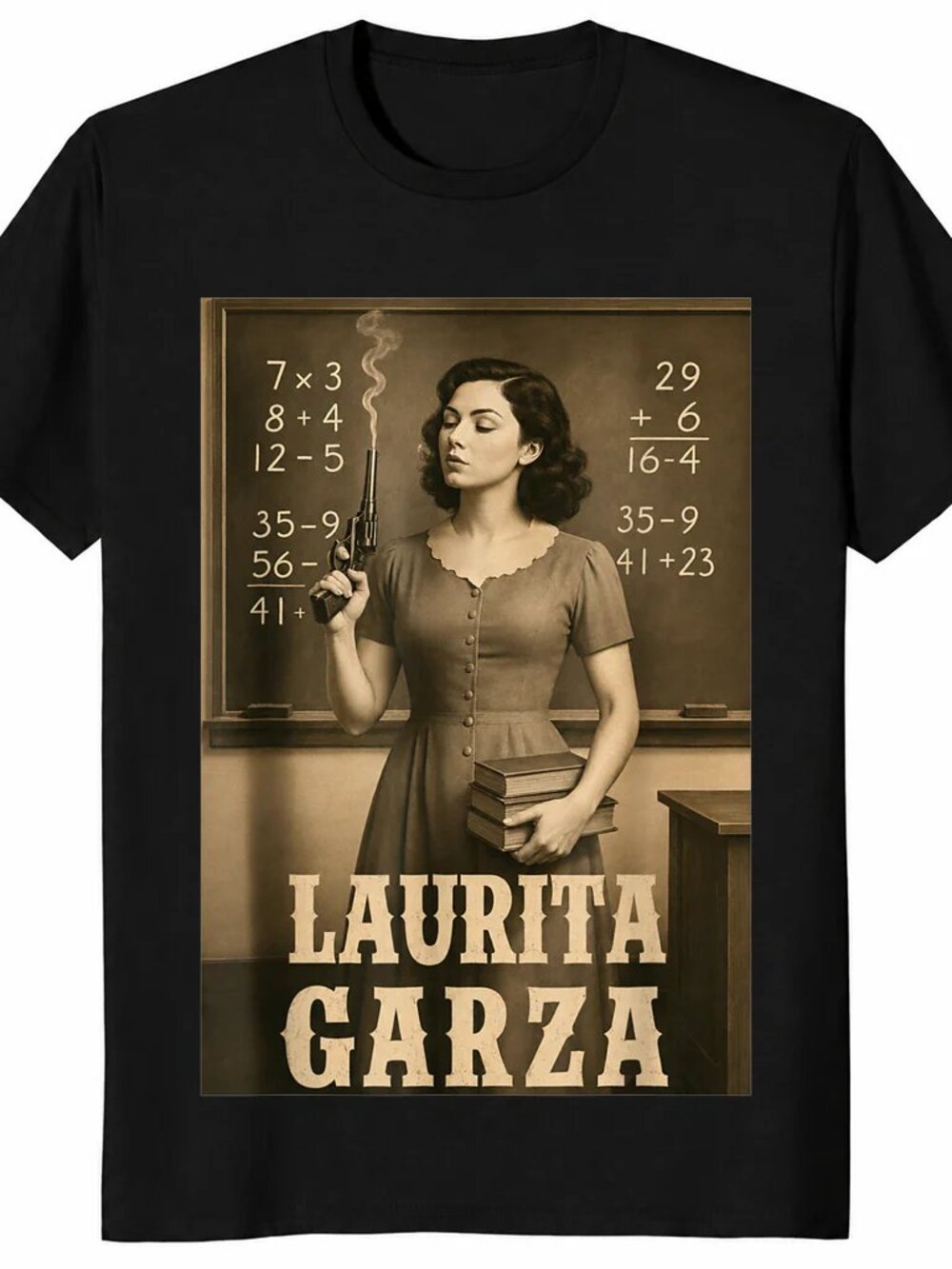 Laurita Garza Vintage Western Teacher Scene T-Shirt - Picture 1 of 5